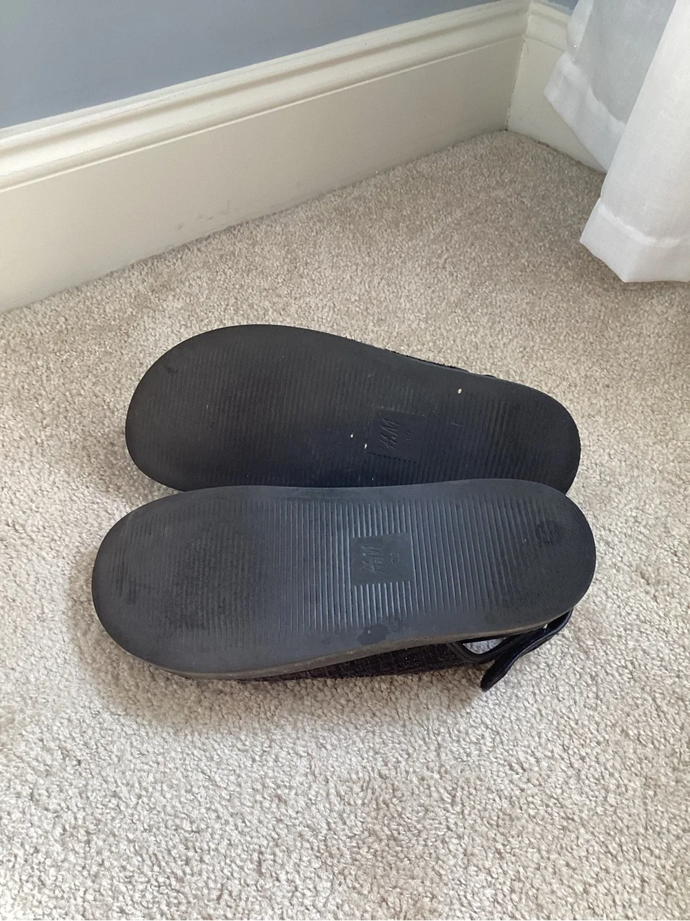H&M Black Sandals with Gold-Tone Button Accents - designer dupe!